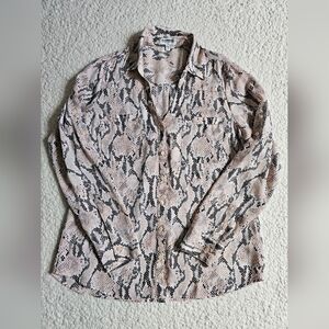 Express Women's Snakeskin Portofino Shirt size Medium